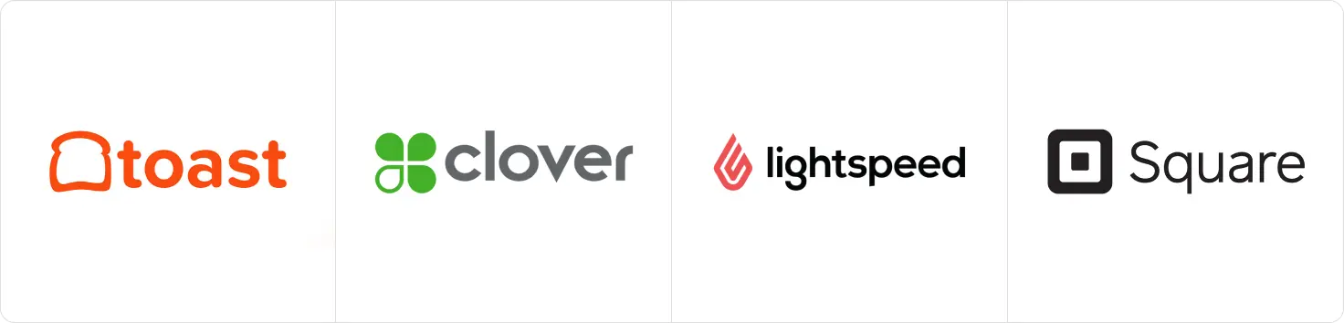 POS Integration like Toast, Clover, Square, Lightspeed and much more...